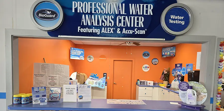 Jan Master Pool & Spa store location professional water analysis center in store - Decatur, IL